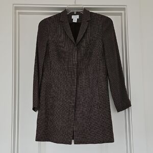 NWOT Ann Taylor LOFT Petite Elegant Briwn and Cream Women's Coat